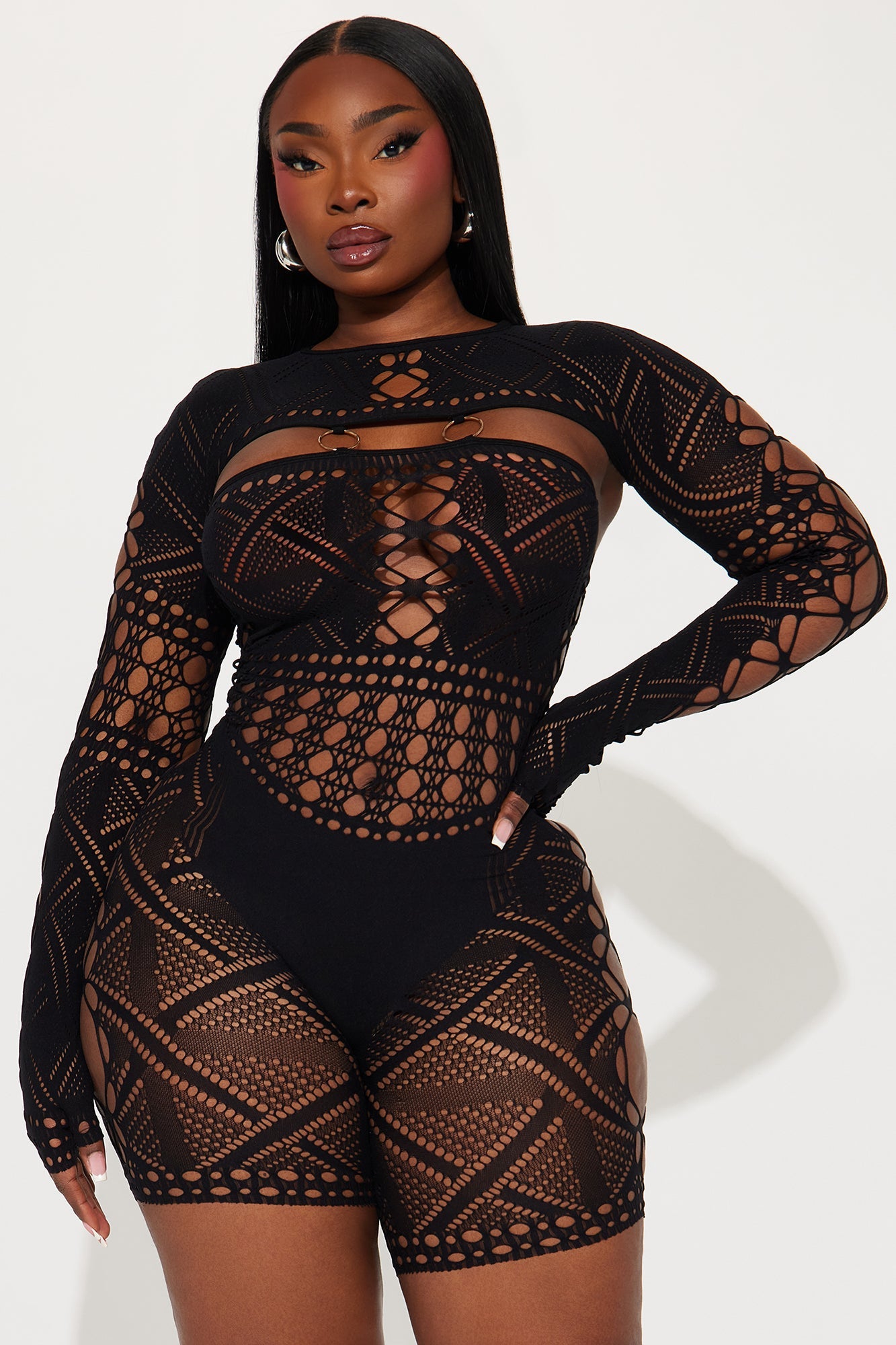 Really Like Your Body Seamless Romper - Black