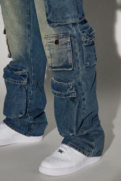 Stay Looking Rigid Straight Carpenter Jeans - VintageBlueWash