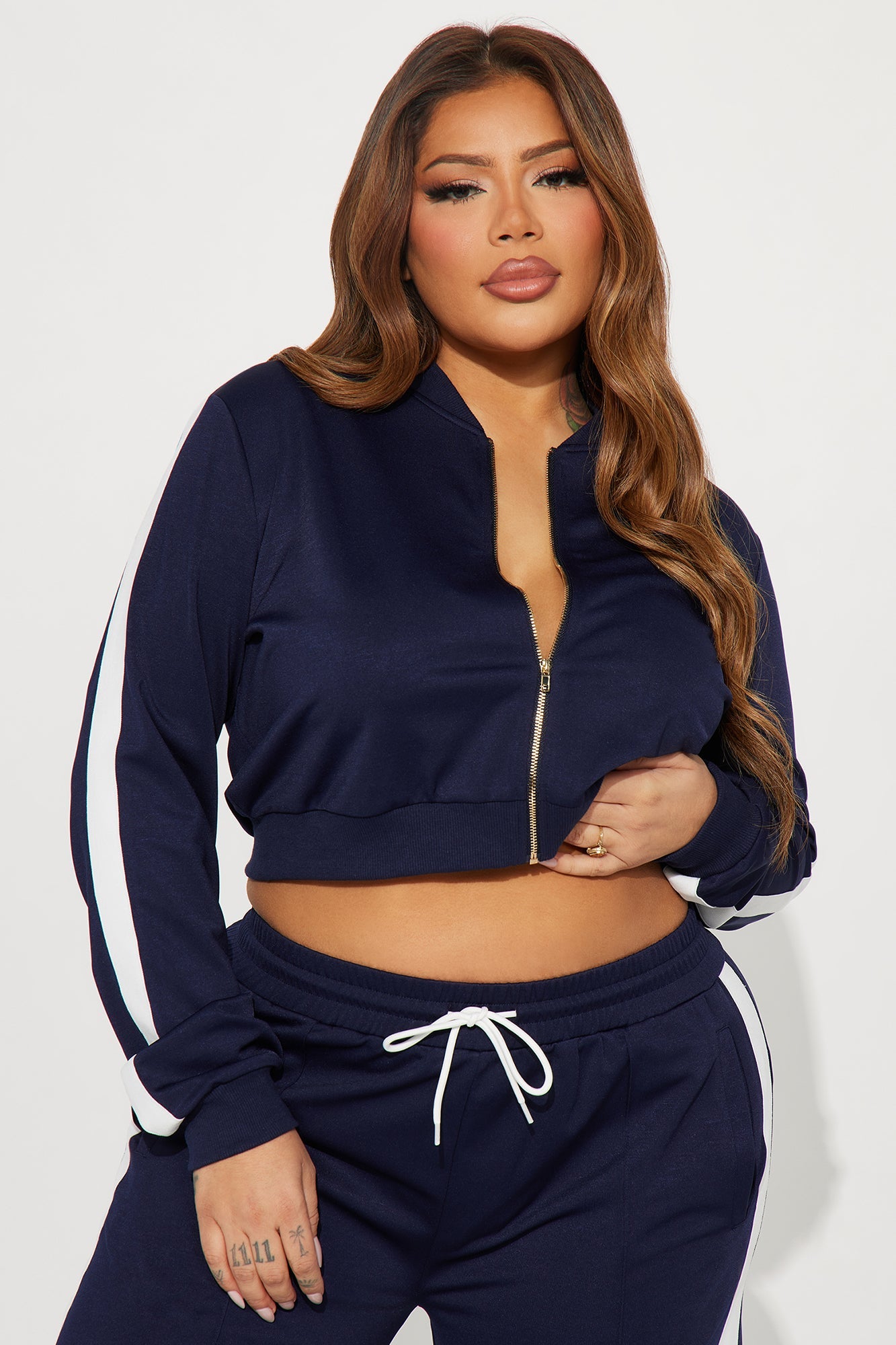 Hanging Out Later Track Pant Set - Navy