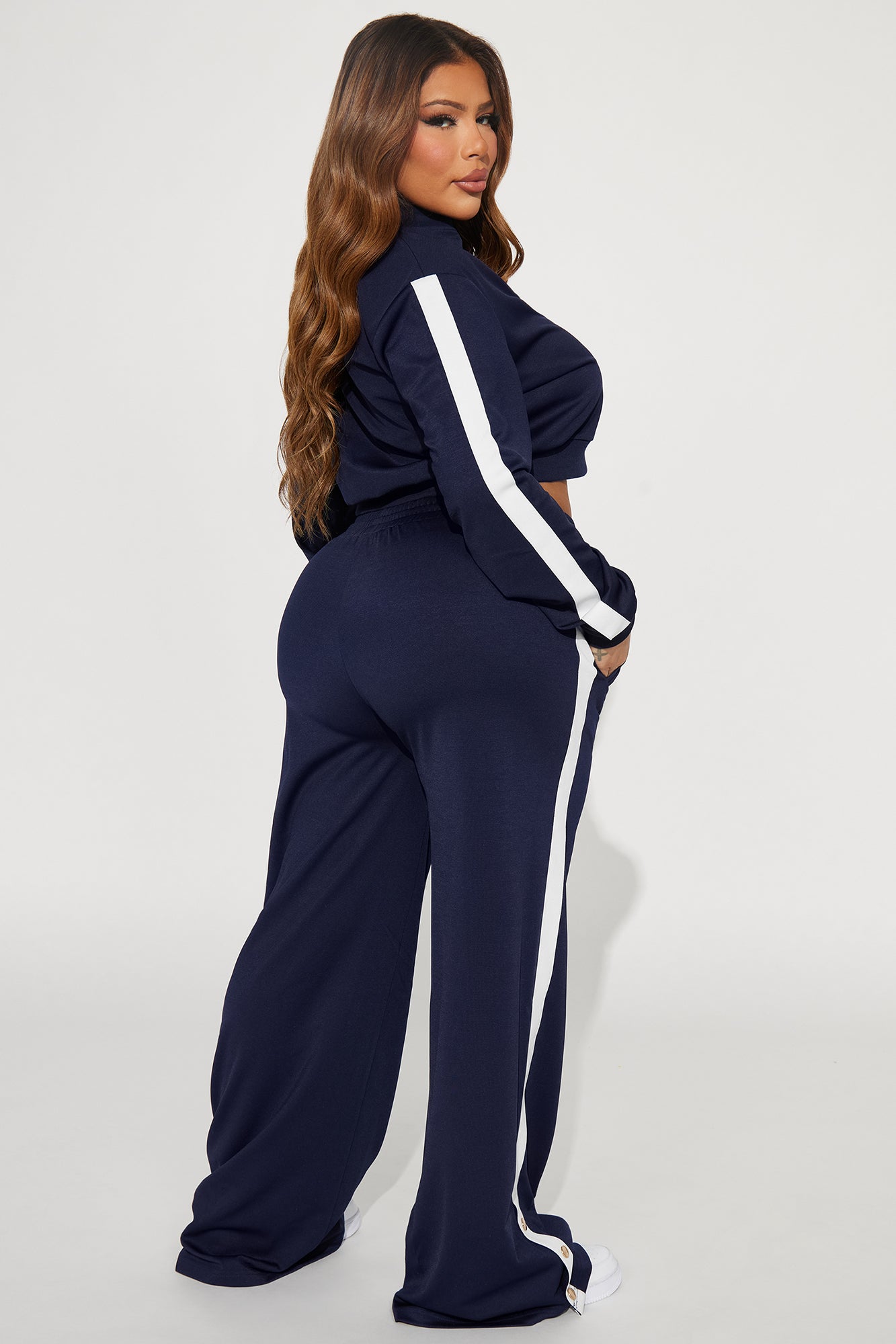 Hanging Out Later Track Pant Set - Navy
