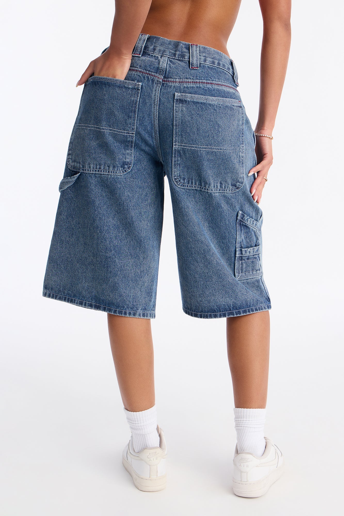 Have A Day Carpenter Denim Jorts - Medium Wash
