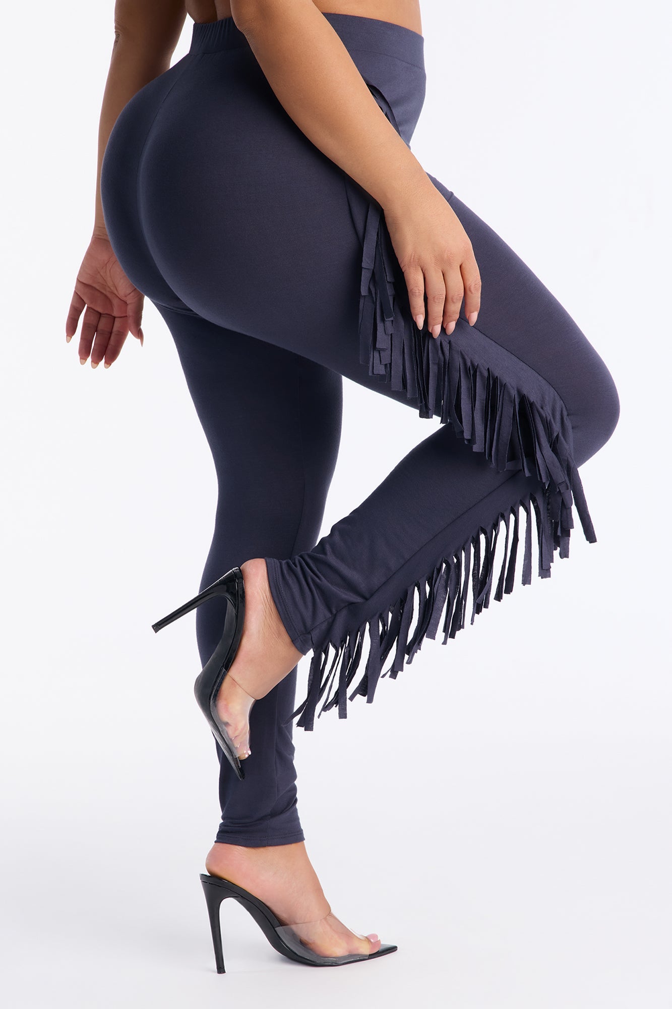 Shake It Like a Fringe Shaker Legging - Charcoal