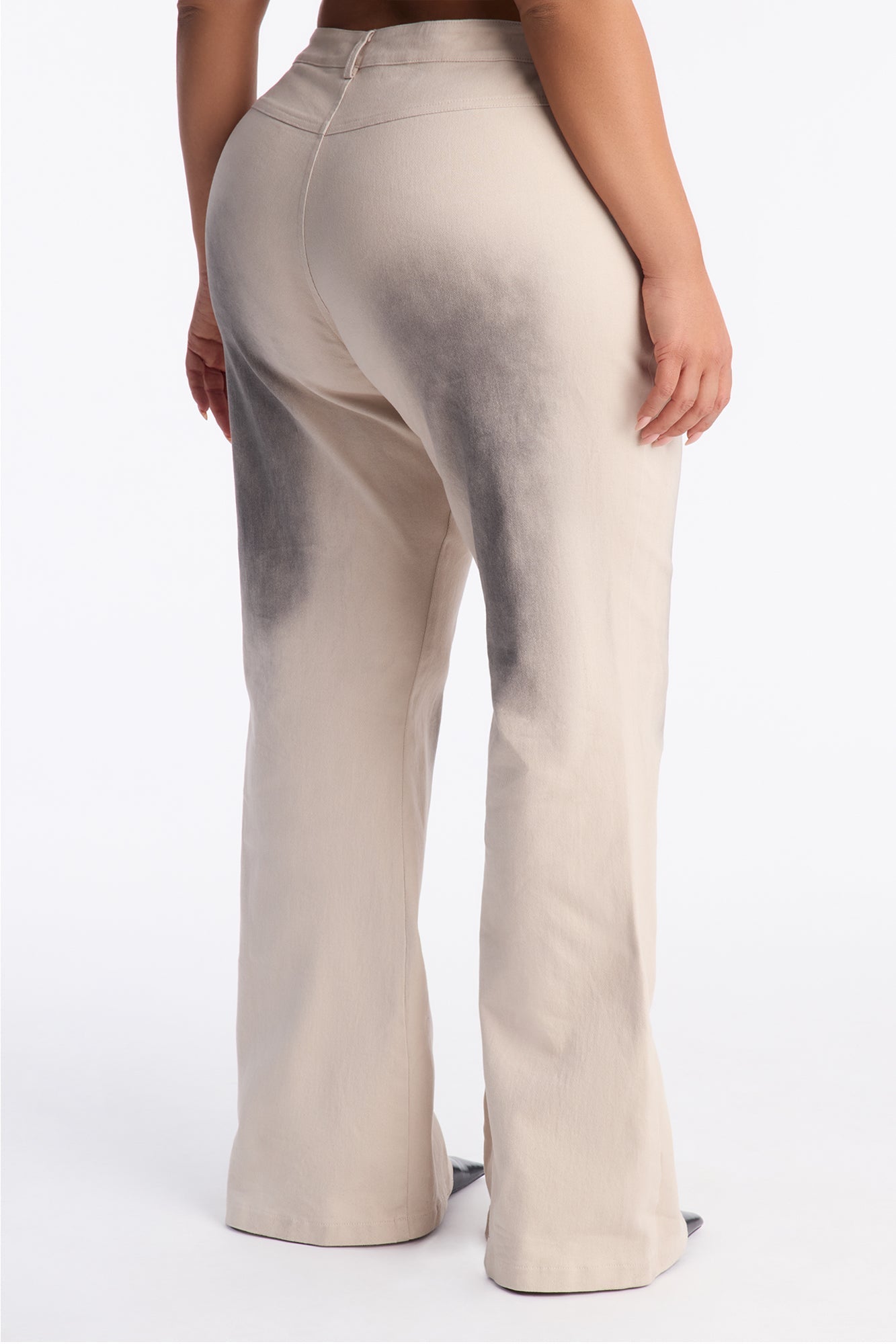 Stacey High Rise Washed Flare Pant 32″ - Grey/combo
