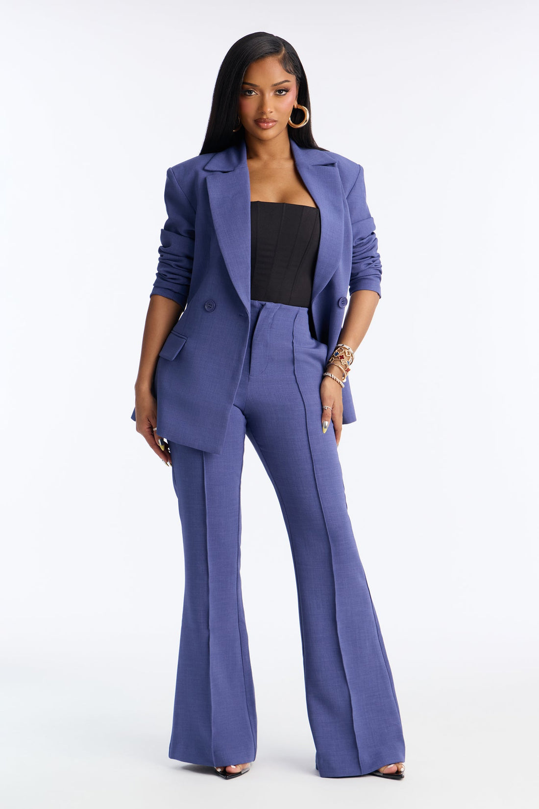 Jessica Flare Trouser Pant 32″ - Navy