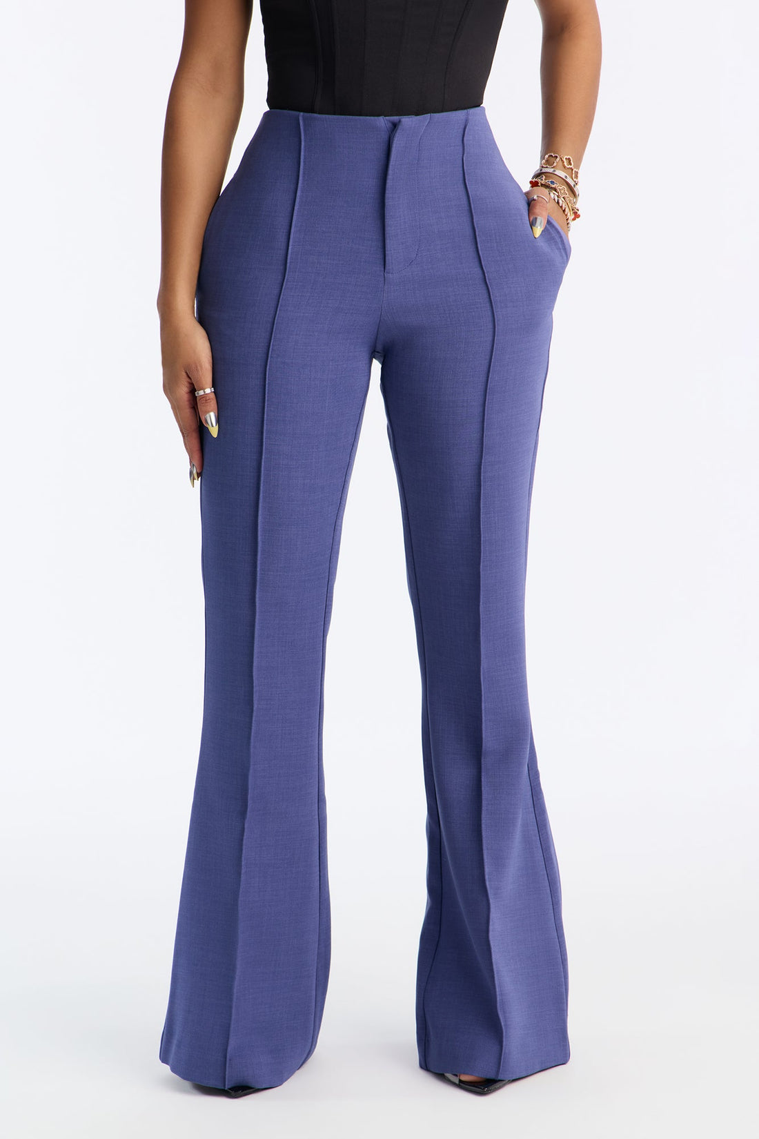 Jessica Flare Trouser Pant 32″ - Navy