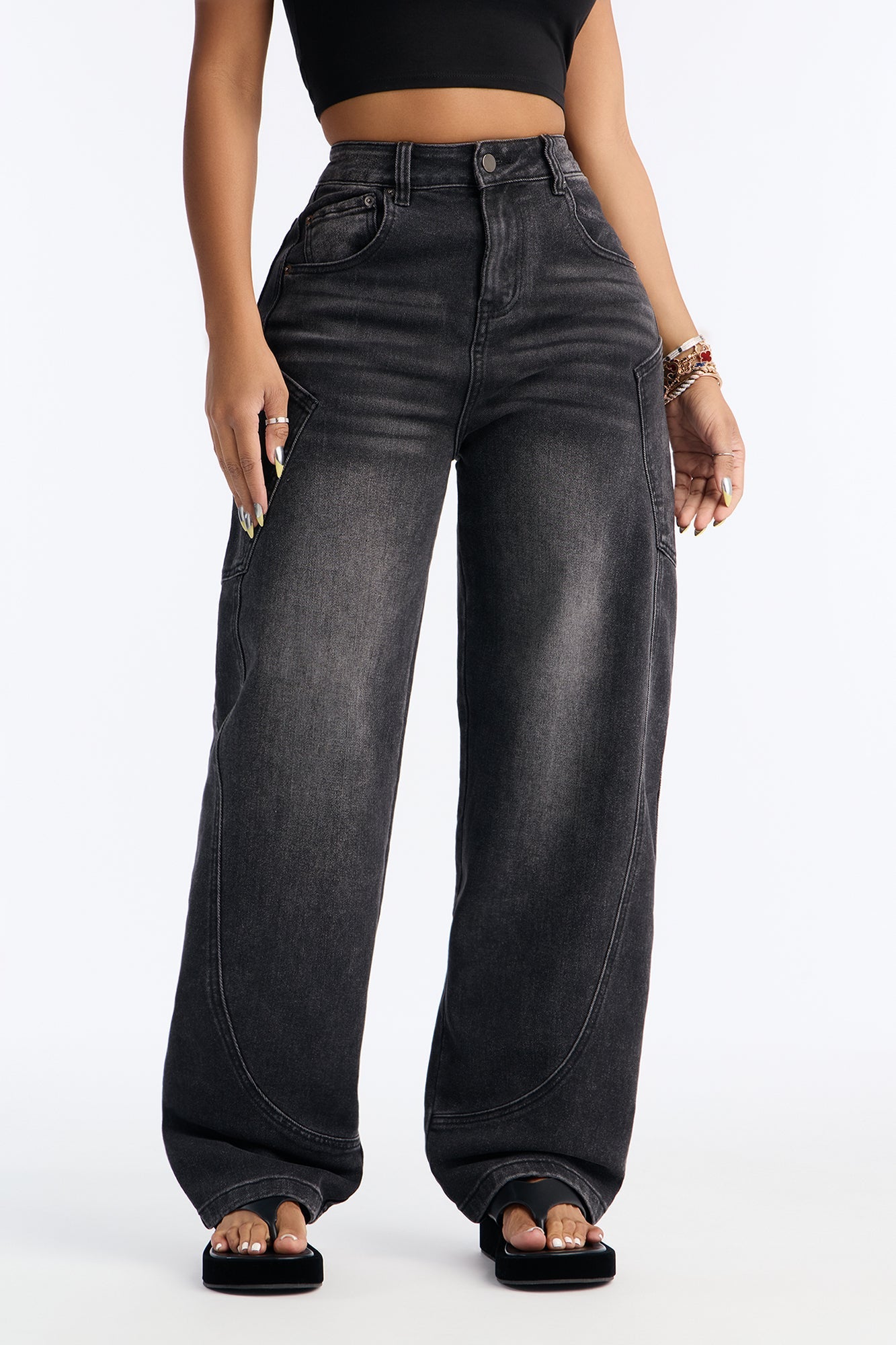 Making Space Baggy Jeans - Black Wash