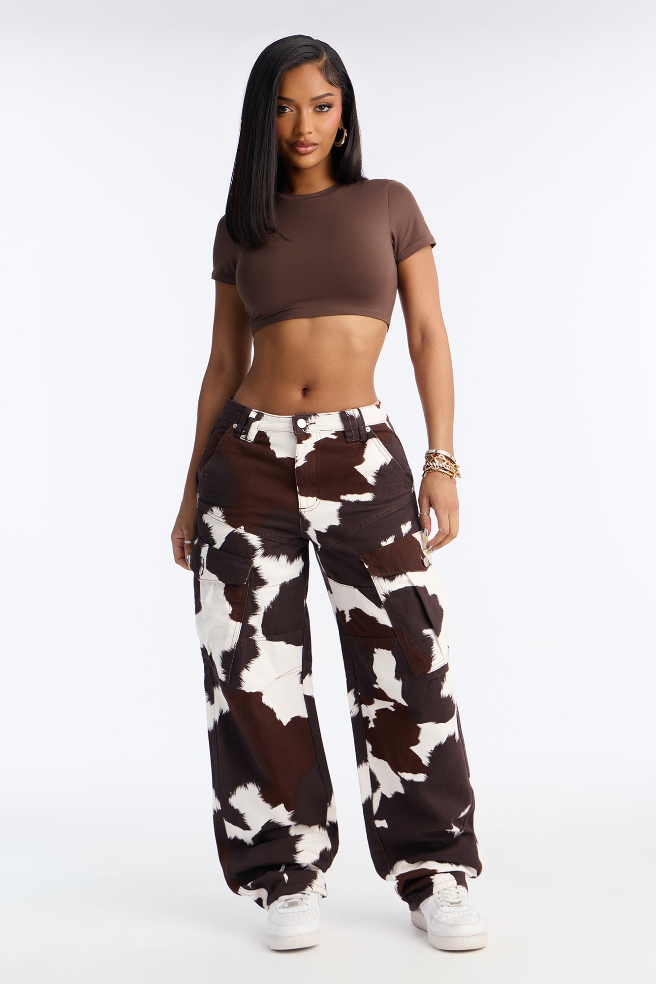 Cheyenne Cargo Jeans - Brown/combo