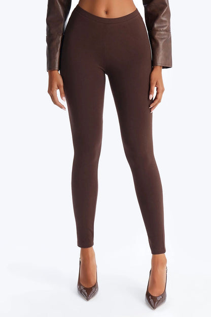 Quinn Mid Rise Every Day Cotton Legging 29″ - Chocolate