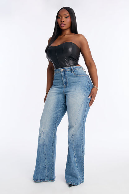 Missing Element Stretch Flare Jeans - Medium Wash