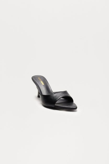 Only Have Eyes For You Heeled Mules - Black