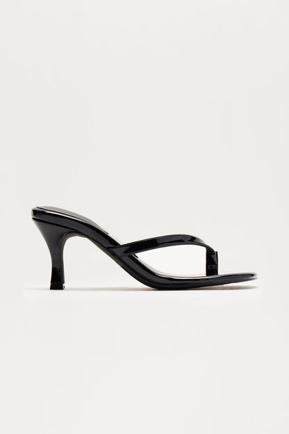 Burke Thong Mules - Black