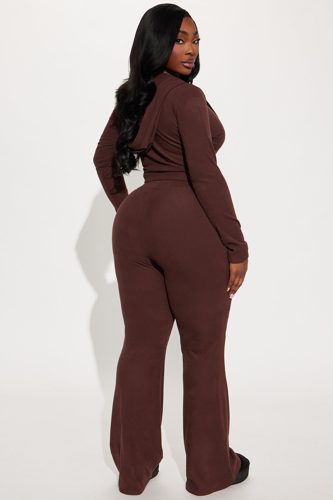 On To Go Hoodie Pant Set - Brown