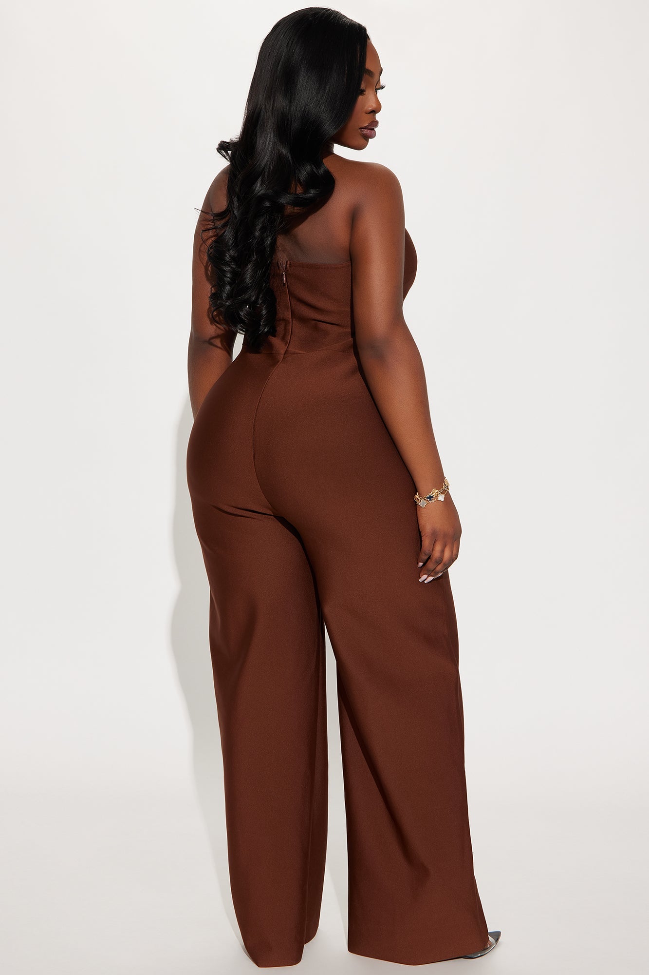 Someone To You Bandage Jumpsuit - Chocolate