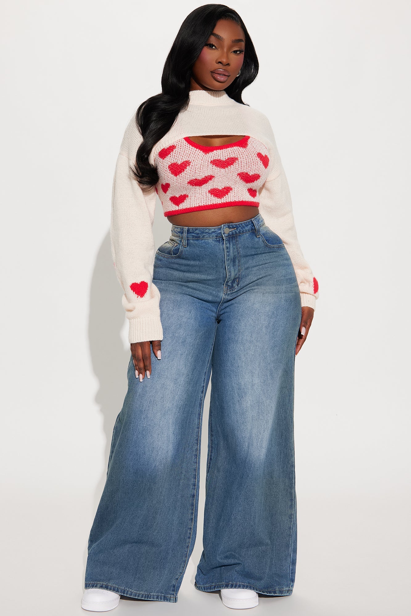 Lovers Lane Sweater Set - Pink/combo