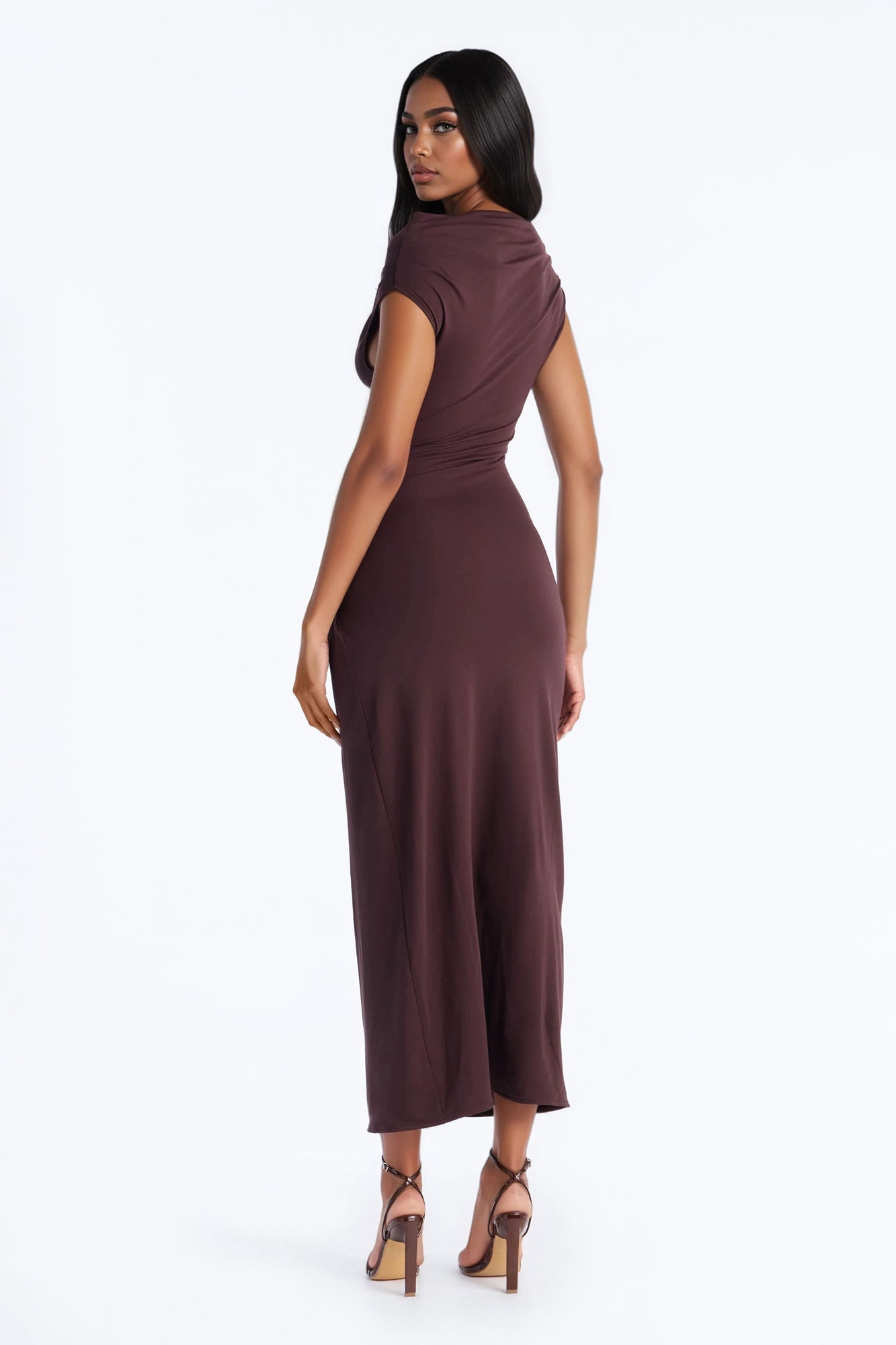 Brianna Hardware Maxi Dress - Chocolate