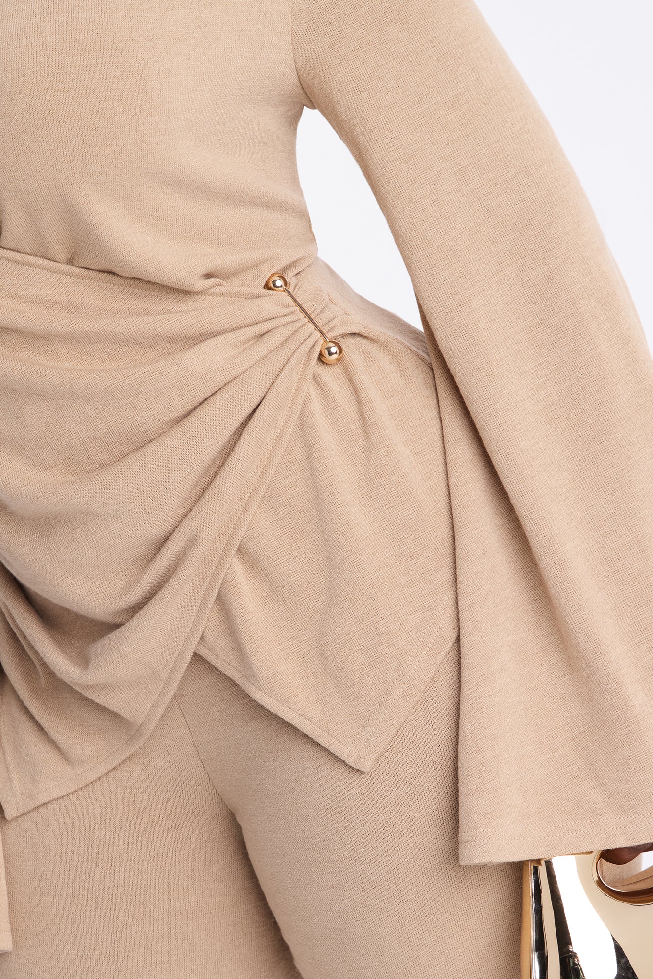 Bailey Flare Leg Pant Set - Taupe