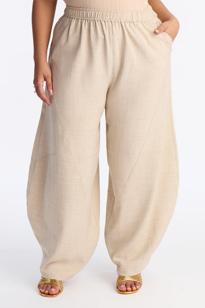 Boardwalk Breeze Barrel Leg Pant 30″ - Cream