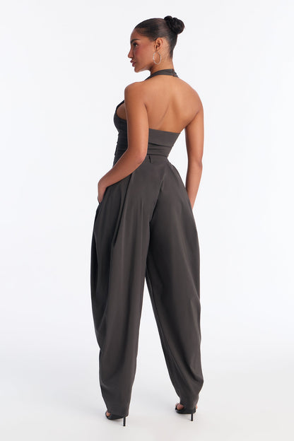 Alyssia Balloon Leg Jumpsuit - Charcoal