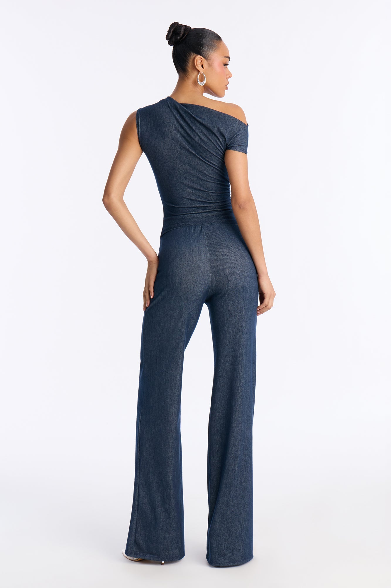 Leanne Asymmetrical Pant Set - Denim