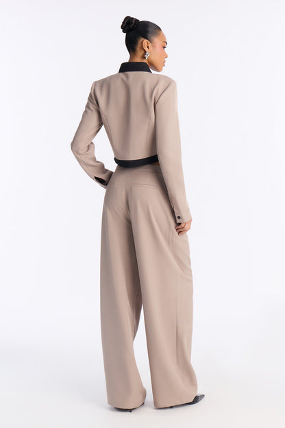 Modern Maven Blazer Pant Set - Stone