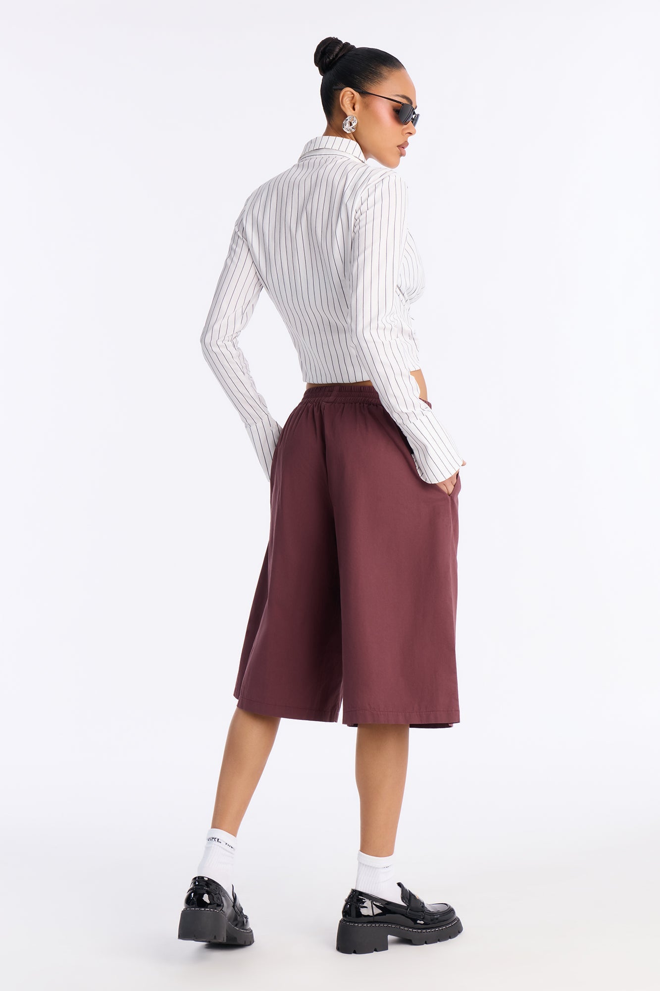 Easy Does It Twill Bermuda Short 16″ - Burgundy