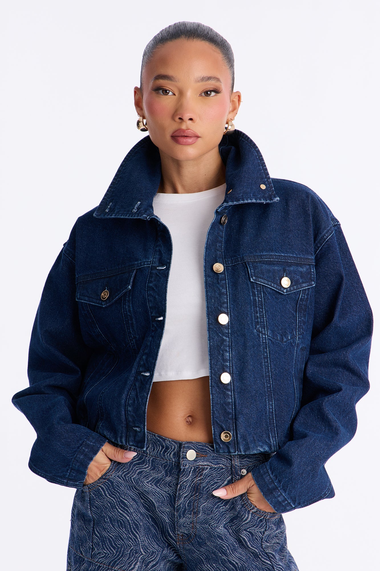 Emerson Denim Trucker Jacket - Dark Wash