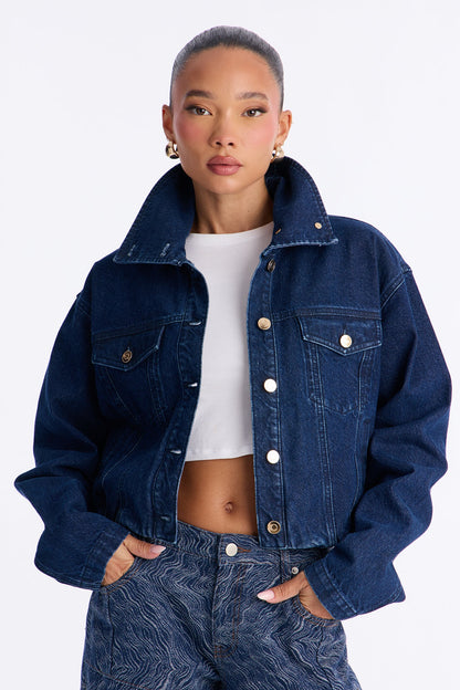 Emerson Denim Trucker Jacket - Dark Wash