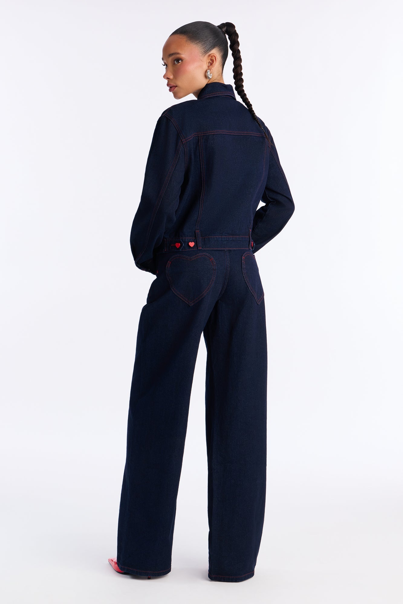 Love Language Wide Leg Jeans - Rinse Blue Wash
