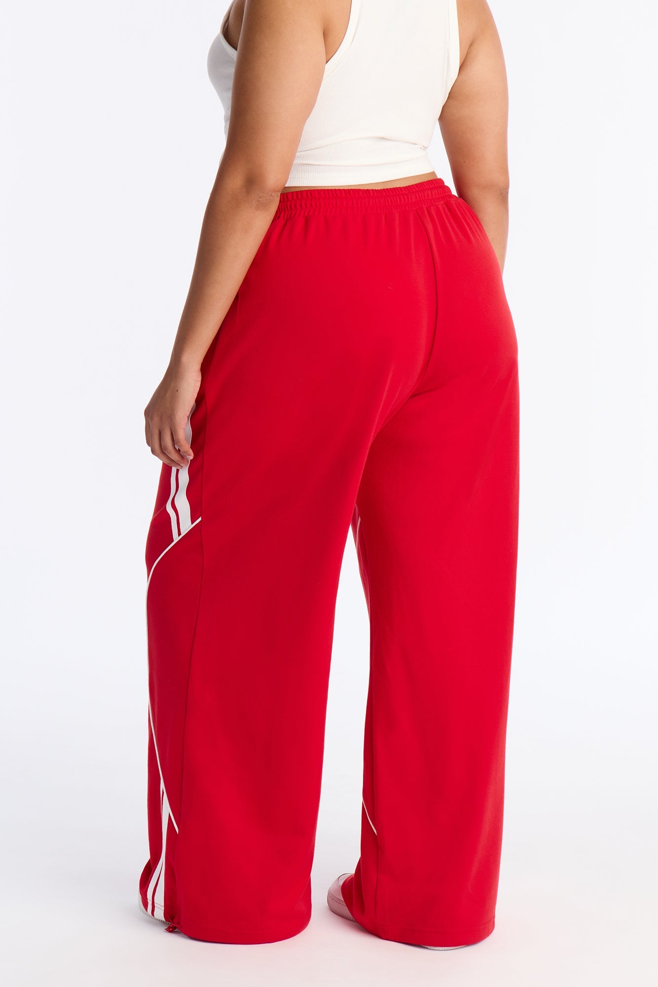 Jax Drawstring Wide Leg Pants 30″ - Red