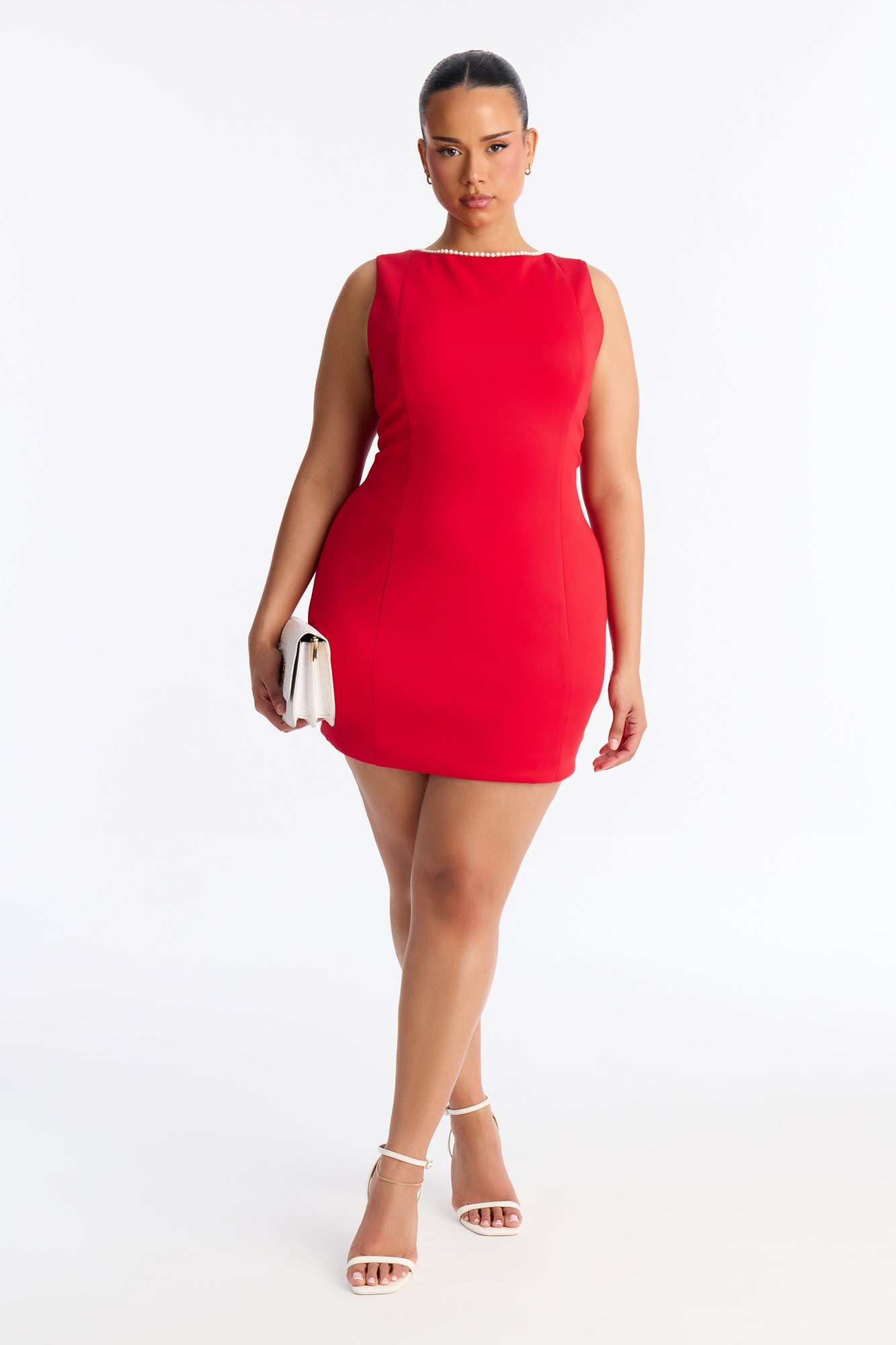 Bride Time Bow Mini Dress - Red