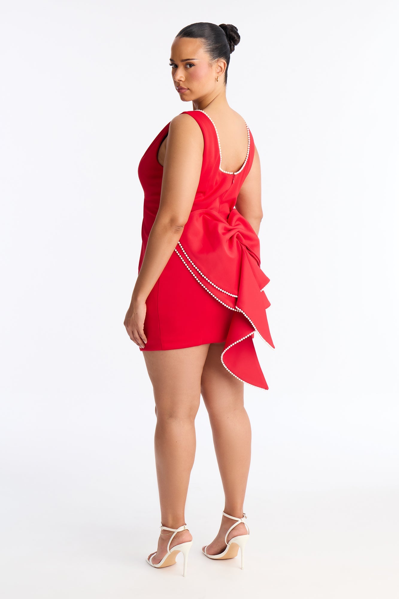 Bride Time Bow Mini Dress - Red
