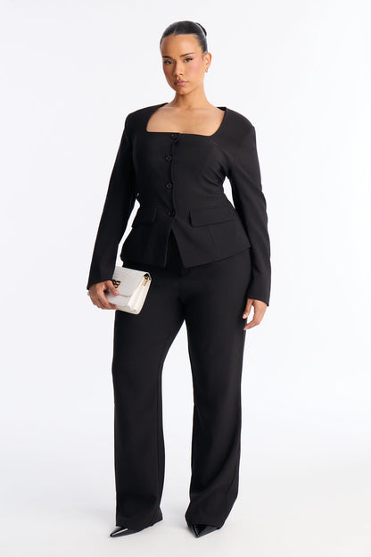 Sending Signals Blazer Pant Set - Black