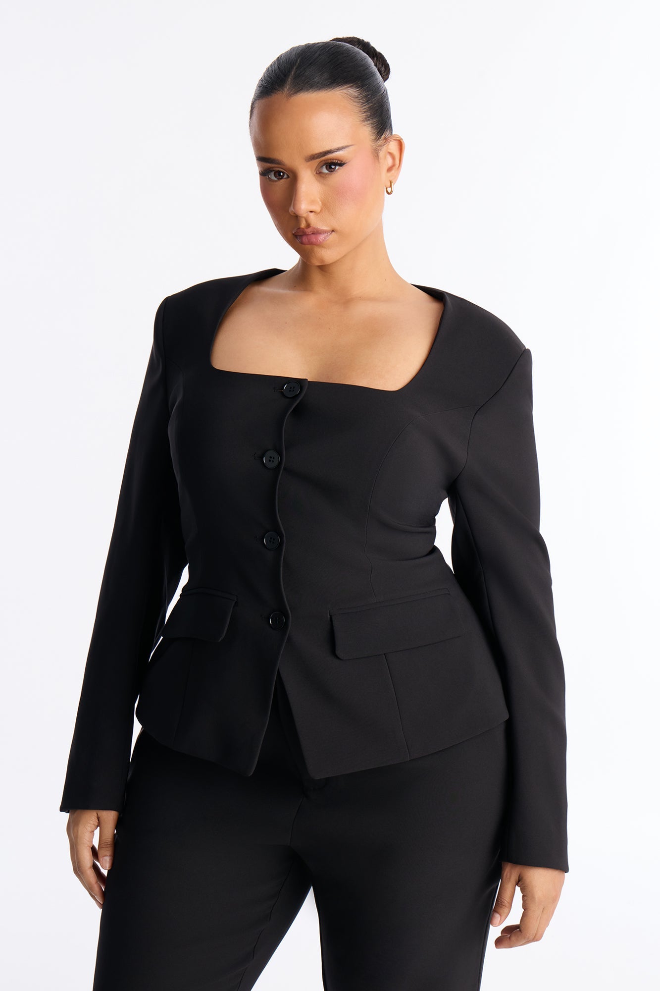 Sending Signals Blazer Pant Set - Black