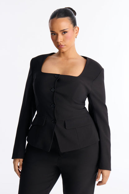 Sending Signals Blazer Pant Set - Black