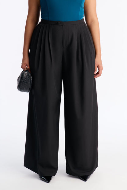 Power Moves Daily Pleated Low Rise Trouser 33″ - Black