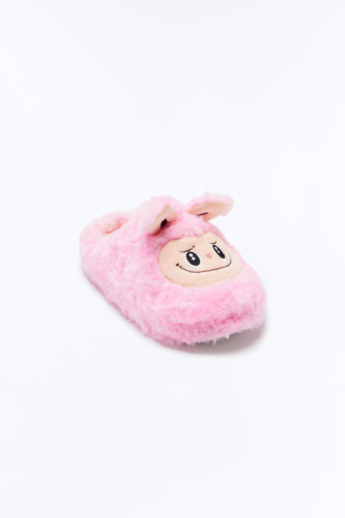Plushy Faux Fur Slippers - Pink