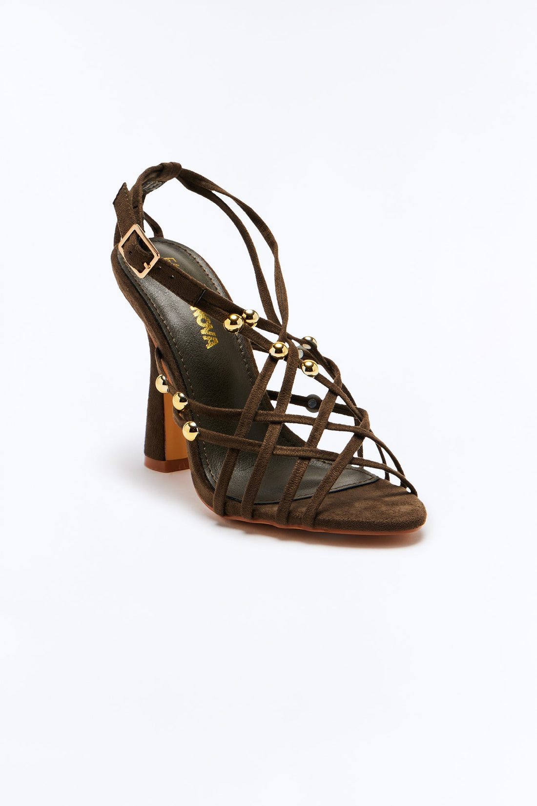 Eliette Suede Slingback Heels - Olive