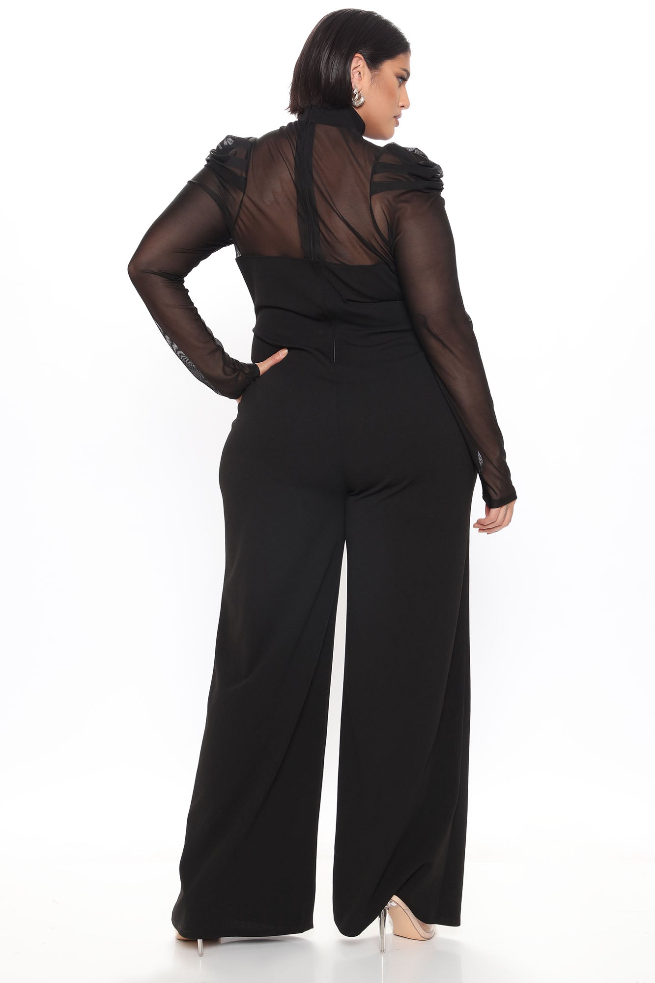 Keep It Classy Mesh Jumpsuit - Black