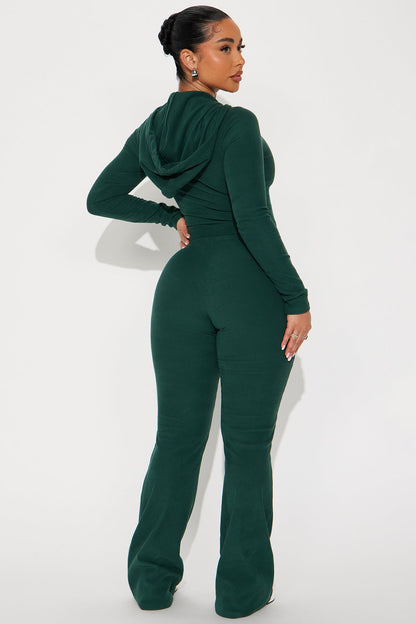 On To Go Hoodie Pant Set - Hunter Green