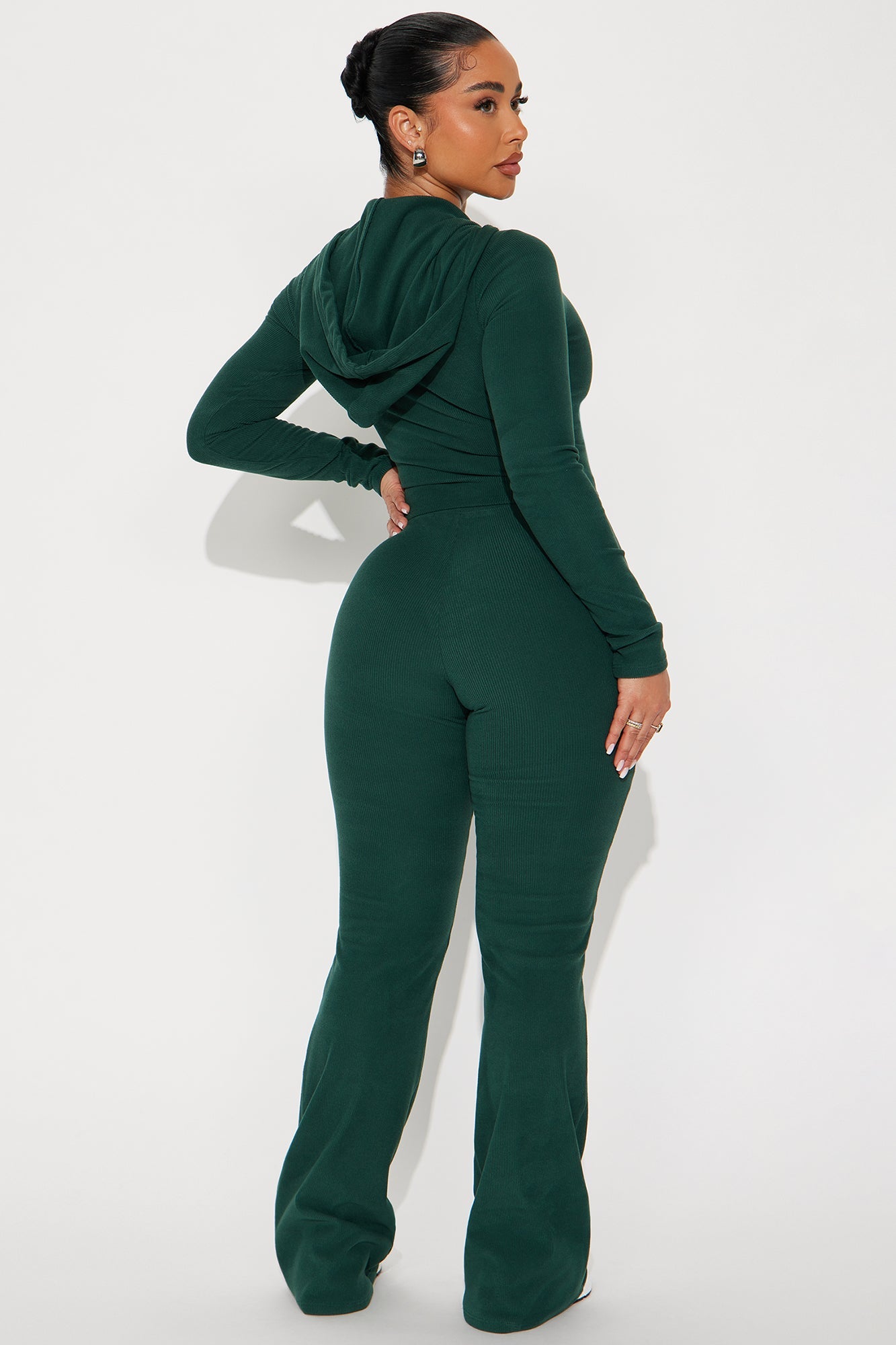 On To Go Hoodie Pant Set - Hunter Green