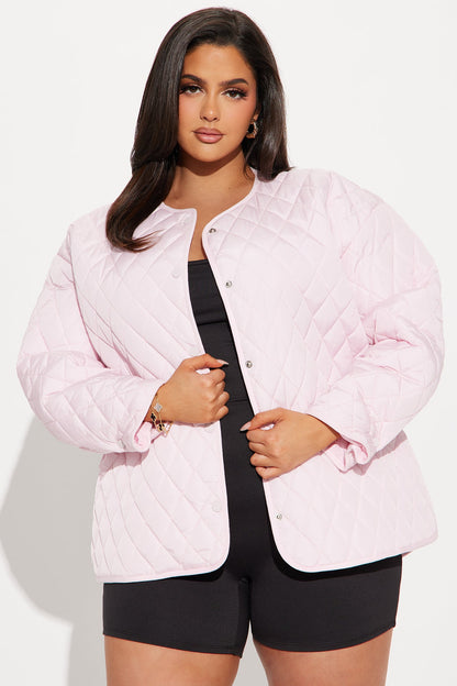 Mountain Highs Quilted Lightweight Jacket - Blush