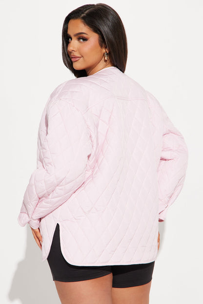 Mountain Highs Quilted Lightweight Jacket - Blush