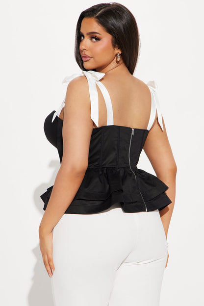 Dearest Darling Corset Top - Black