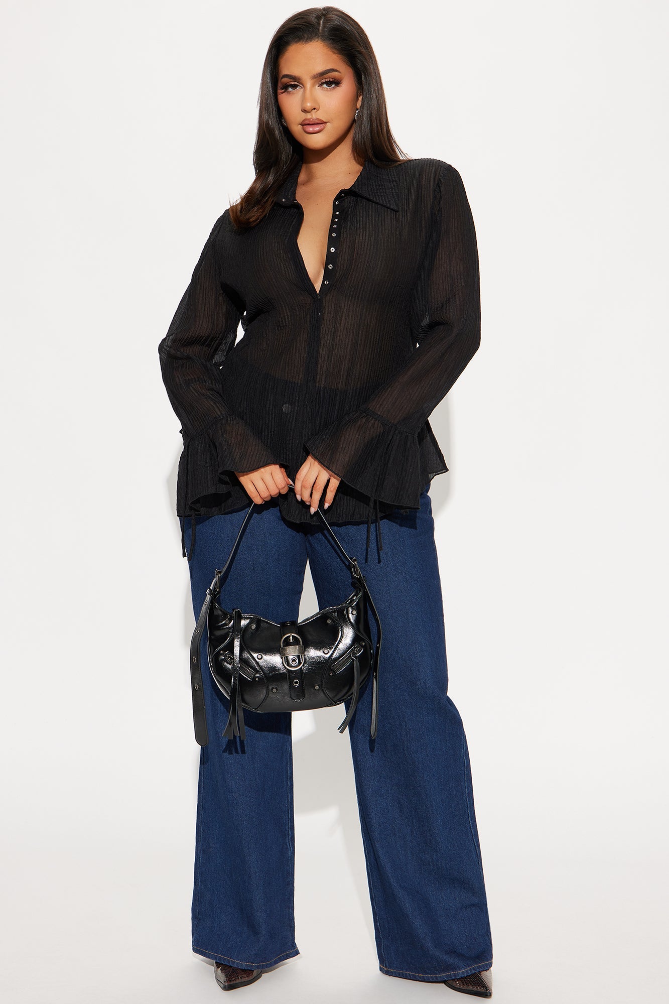 See Through Me Shirt - Black