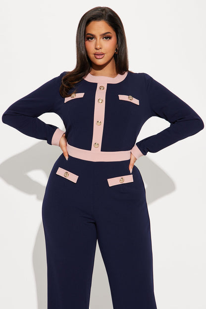 Executive Decisions Jumpsuit - Navy