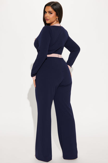 Executive Decisions Jumpsuit - Navy