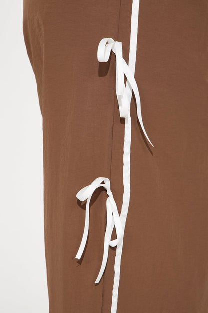 Cindy Windbreaker Track Pant - Chocolate