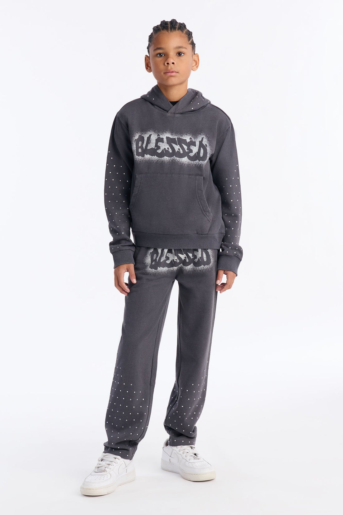 Mini Blessed Every Day Pants - Grey
