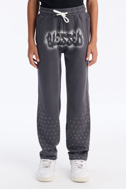 Mini Blessed Every Day Pants - Grey