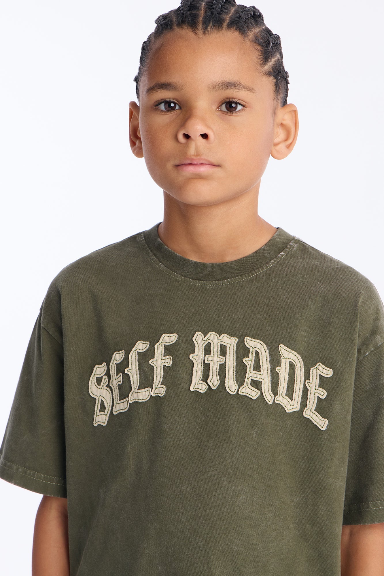 Mini Self Made Oversized Short Sleeve Tee - Olive
